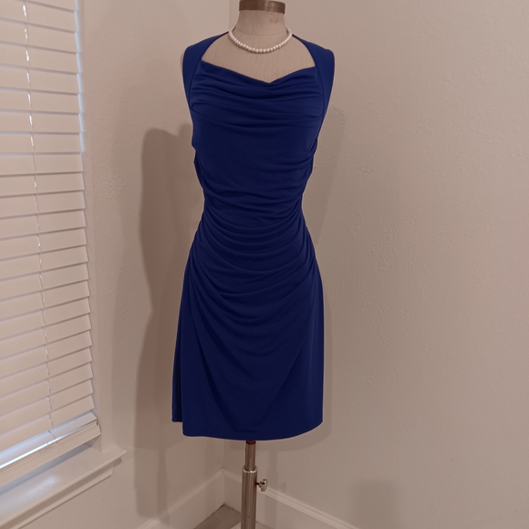 Spense Royal Blue Sleeveless Midi Dress - Picture 2 of 4